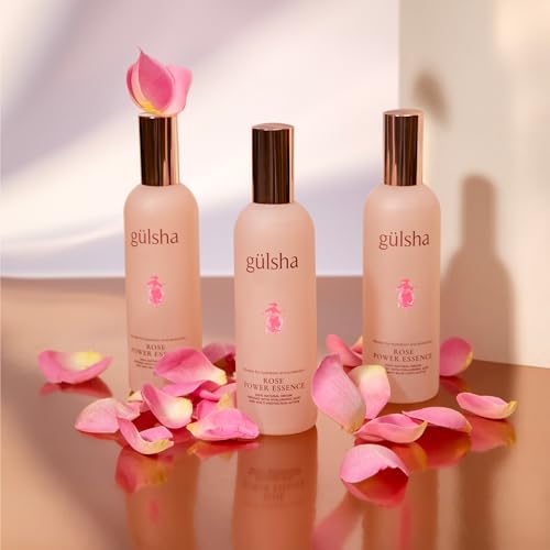 g?lsha ROSE POWER ESSENCE with Rosa Damask and Hyaluronic Acid, Booster for Hydration and Protection, Free from Chemicals, 100% Natural, 100 ml/3.38 fl oz