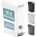 White 13 Gallon Step Diaper Pail with Odor Filter & Large Capacity – No Refills Needed