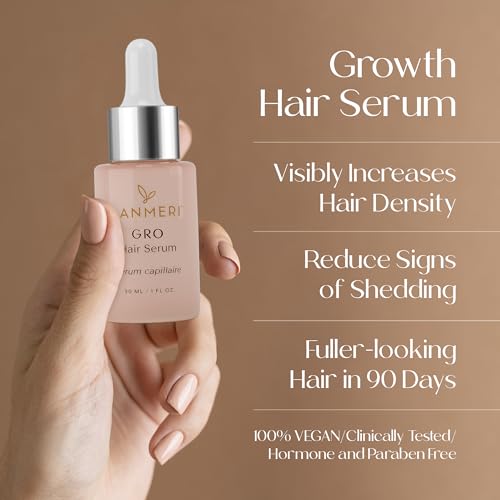 Lanmeri Vegan Hair Growth Serum - 90 Day Supply for Thicker, Fuller Hair & Scalp Treatment