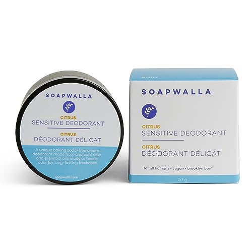 Soapwalla Citrus Sensitive Deodorant Cream - 2 oz Full Size, Natural & Vegan