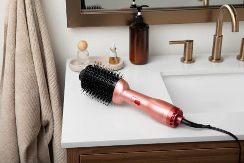 Only August Hot Air 4-in-1 Blow Dryer Brush - Rose Gold, Ionic Volumizer & Styler