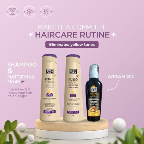 Blondz Only Blonde Hair Toning Kit with Shampoo, Mask & Argan Oil