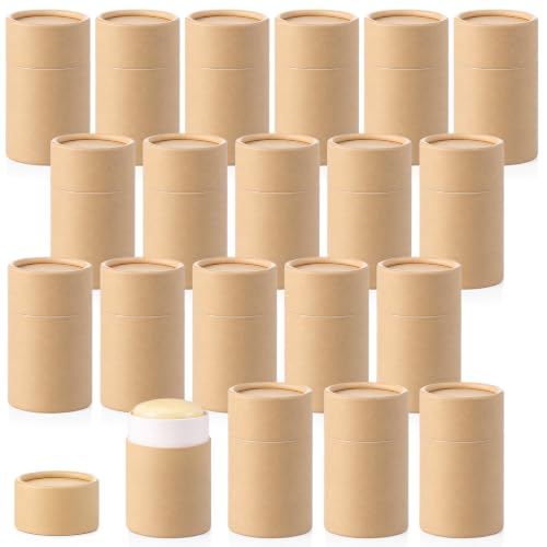 Teenyyou 20 Pack Empty Deodorant Tubes - Brown, 2.5 oz, Push-Up Style