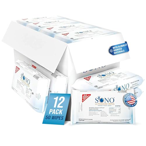 SONO 600 Count Ultrasound Equipment Disinfecting Wipes Pack of 12