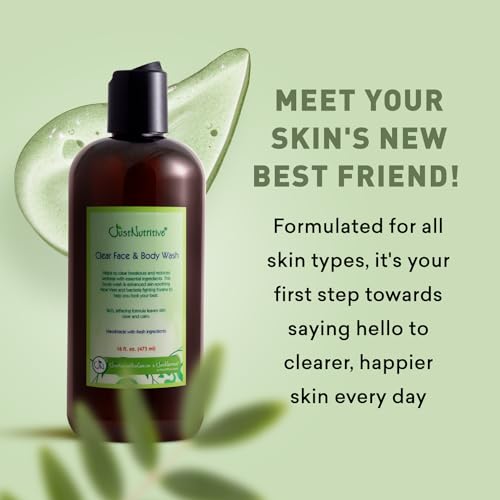 Acne Face & Body Wash - Clear Skin Treatment for Adults - 16 Oz