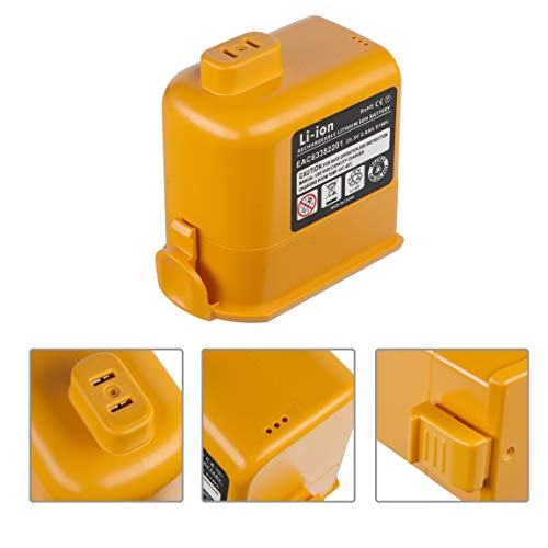 2 Pack 25.5V 3000mAh Lithium-Ion Battery for LG A9 Cordzero Stick Vacuum