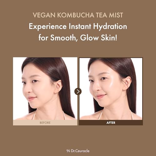 Vegan Kombucha Tea Face Mist - Hydrating Skin Spray with Niacinamide & Probiotics