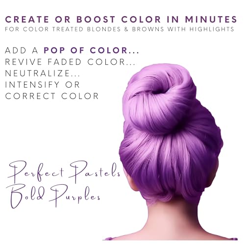 Purple Hair Color Depositing Shampoo 8 Fl Oz - Vibrant Hair Wash & Conditioner