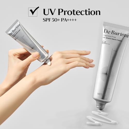 MD'S PICK De Barista Sun Shield Hand Cream SPF50+/PA++++ 50g ? UV Protect,Fragrance-Free, Vegan, and Lightweight Hand Moisturizer