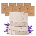 Mary Case Lavender Bar Soap Set of 8 – 3.5 oz Natural Dried Lavender Flower Vegan Bath Soap for Men & Women