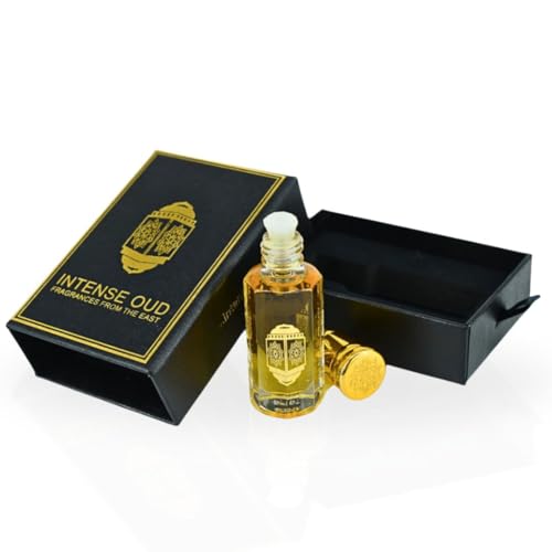 Intense Oud Peach Passion Long Lasting Perfume Oil for Women - 12ML with Floral & Vanilla Notes - Elegant Gift Set - Black Box