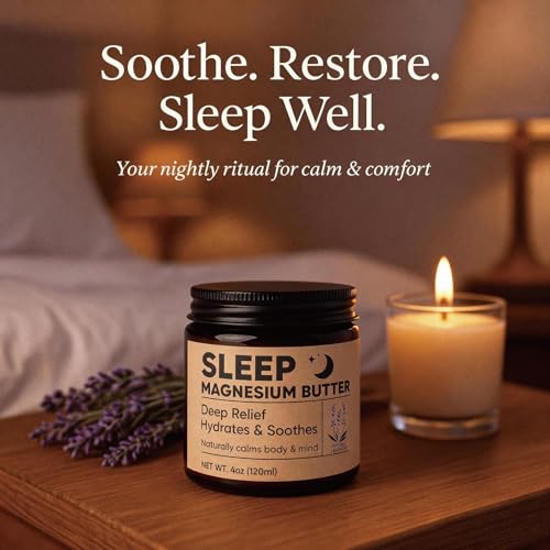 Magnesium Butter for Sleep, Nighttime Magnesium Cream for Leg & Foot ? with Shea & Mango Butter, Arnica & Essential Oils for Relaxation, Restful Sleep & Leg Comfort(Lavender) (1)