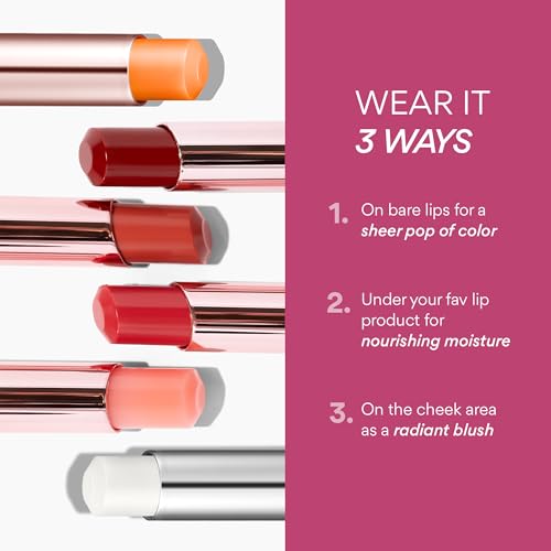 Innisfree Dewy Tint Lip Balm Set - New Love Beige, Baby Pink, Rose Brick, Hydrating Sheer Lipstick for Dry Lips