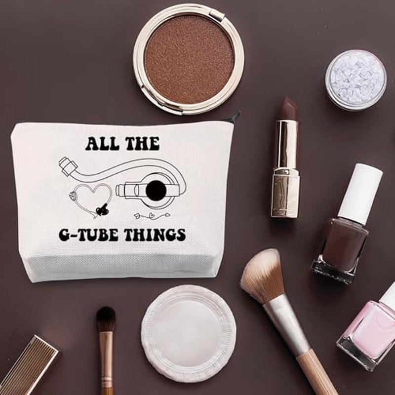 BDPWSS G Tube Gift Feeding Tube Awareness Gift G-Tube Button Gift All The G-Tube Things Cute Medicine Bag Tubie Mom Gift (Gtube things bag)