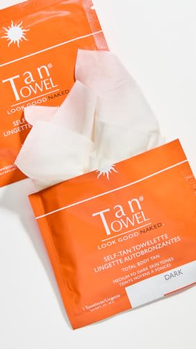 TanTowel Dark Full Body Self-Tanning Towelettes - 5 Pack, 0.5 fl oz Each