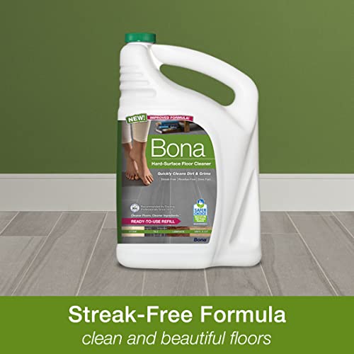 Bona Hard Surface Floor Cleaner Refill - 4 Gallons, Eco-Friendly, Residue-Free
