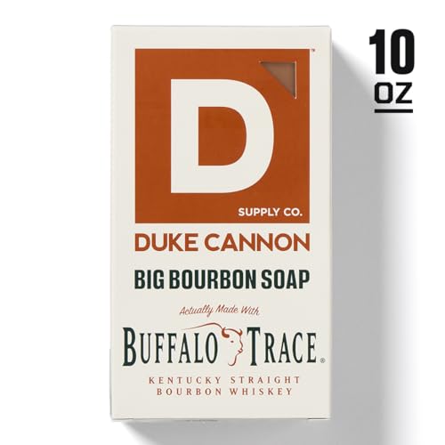 Duke Cannon Bourbon Gift Set for Men ? 3 Pack Bundle with Bourbon Bar Soap, THICK Body Wash & Big Bourbon Beard Oil ? Oak Barrel Scent