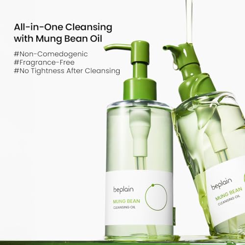 beplain Mung Bean Pore Care Trio - Cleansing Oil & Cleansing Foam 80ml &Clay Mask | Korean Skin Care | Suitable for Sensitive Skin