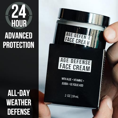 Men's Face Cream with Hyaluronic Acid - Ultra-Hydrating Anti-Aging Moisturizer, 24 Hour Protection, 2 Ounce
