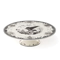 Haunted Village Cake Plate - Halloween Porcelain Serving Dish with Raven Design - Variation of THIS listing