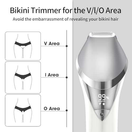Qreeyx 7-in-1 Waterproof Electric Epilator & Shaver for Women - Painless Hair Removal, Facial & Body Trimmer, Wet & Dry Use