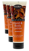 Sandalwood Hand & Body Lotion Pack of 3 - Moisturizing Skincare with Aloe Vera & Vitamin E