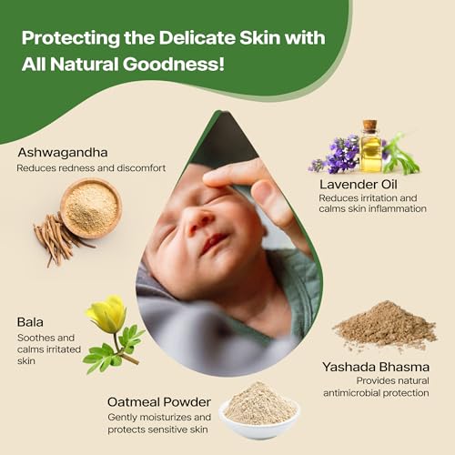 Talc Free Baby Powder - For Babies & Kids, Baby Powder For Kids, Baby Skin Care, Hypoallergenic, Talc Free Powder, Heals Diaper Rashes, Quick Moisture Absorbing, 100 GM (Pack of 1)