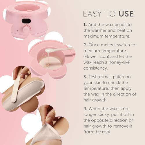 Women's Waxing Kit with Digital Wax Warmer & Natural Beads - Hair Removal Set