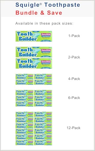 Fluoride-Free Sensitive Toothpaste 6-Pack with Xylitol - Unflavored 4oz
