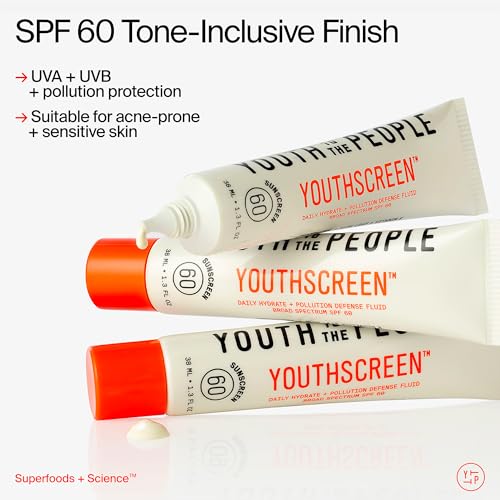 Youth To The People Youthscreen Invisible SPF 60 Face Sunscreen 1.3 Fl Oz - Broad Spectrum Hydrating Sun Protection
