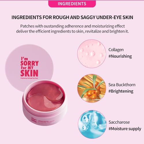 Brightening Hydrogel Eye Patches for Dark Circles & Puffy Eyes - 60EA