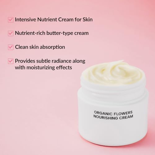 Whamisa Organic Flowers Nourishing Cream 1.7oz - Deep Hydration & Skin Comfort