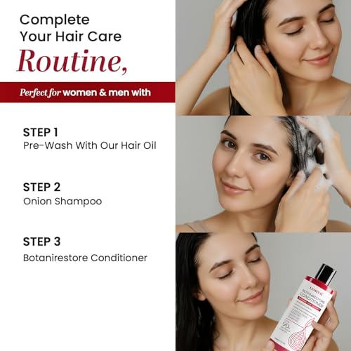 Onion Hair Growth Shampoo & Conditioner Set with Biotin & Rosemary for Thinning Hair - Nourishing, Paraben-Free