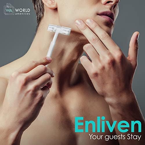 Travel Shave Kit with Razor & Moisturizing Cream - Frosted Sachet, 24 Pack