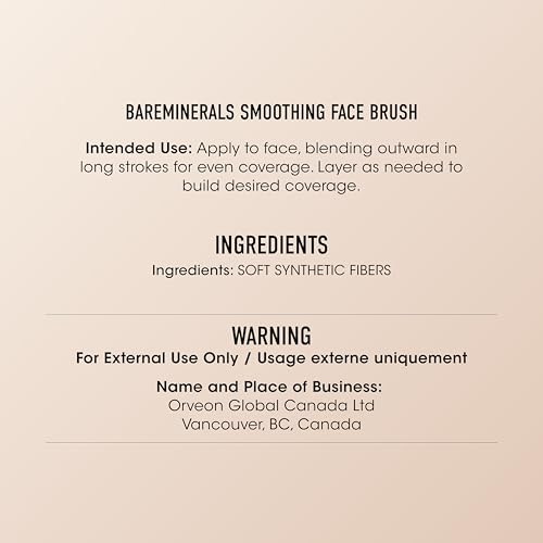 BareMinerals Face Brush for Makeup Application - Soft Dual Fiber Synthetic Brush