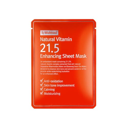 Vitamin C Sheet Mask for Hydration and Calming - 10 Sheets