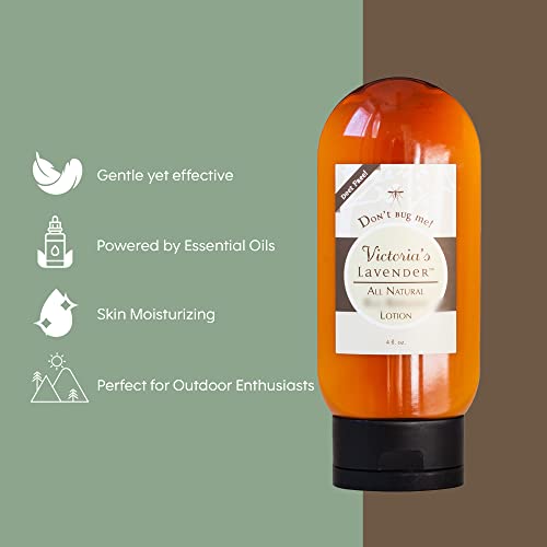 Victoria's Lavender ¡°Don¡¯t Bug Me¡± Insect Spray & Body Lotion - DEET-Free Plant-Based with Essential Oils & Aloe Vera, Travel-Friendly Skin Protection - 4 oz Each