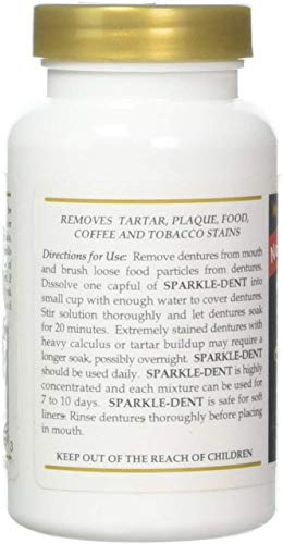 Sparkle Dent Denture Whitener Tablets - Deep Cleaning & Stain Removal
