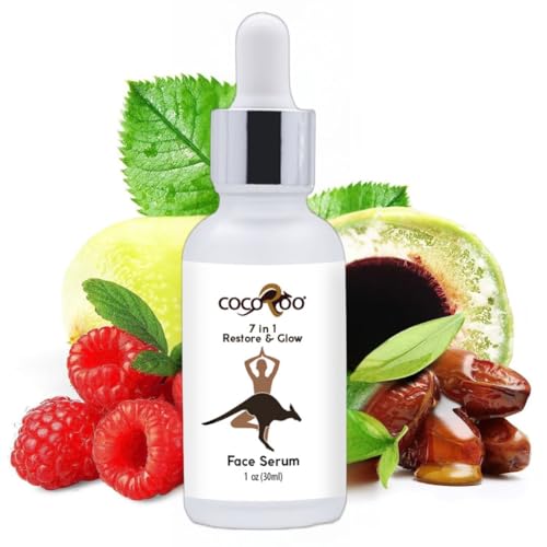 7-in-1 Anti-Aging Face Serum with Vitamin C, Jojoba Oil & Ceramides - Natural & Vegan