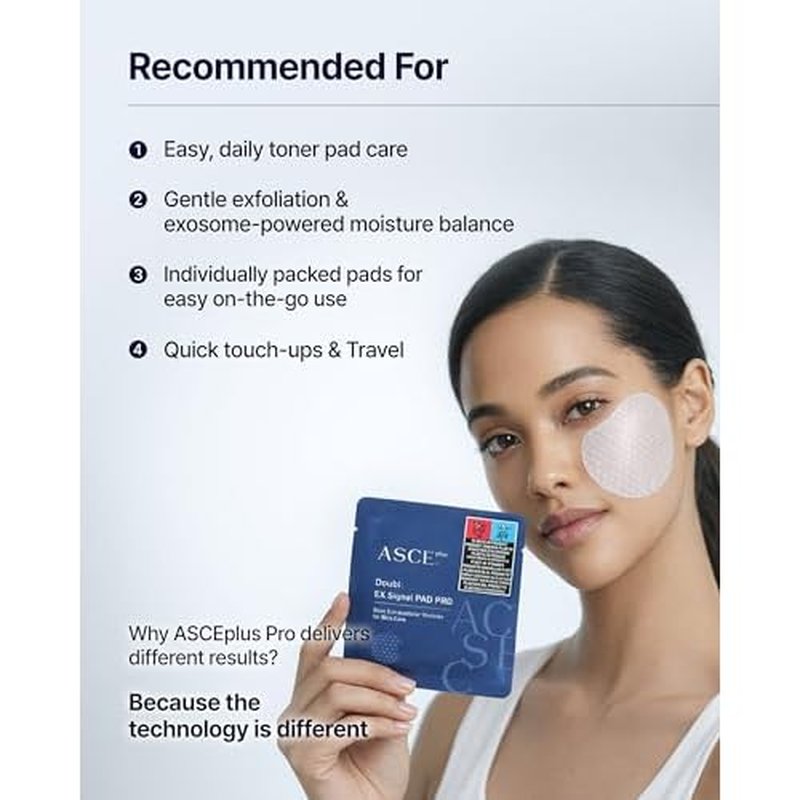ASCE+ EX Signal Pad PRO - Treating Dark Spots, Wrinkles & Dull Skin - Hydrating & Exfoliation Facial Treatment with Exosome ? 30 Count