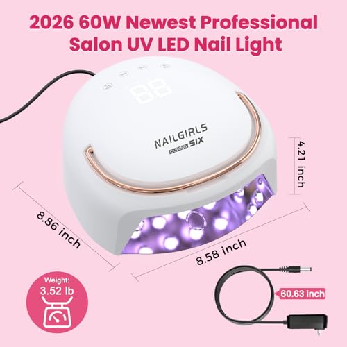Professional UV Nail Lamp with 4 Timer Settings for Gel Nails & Manicures