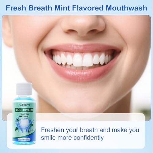Mini Mint Mouthwash Travel Size 35ml Pack of 50 - Fresh Breath On-the-Go