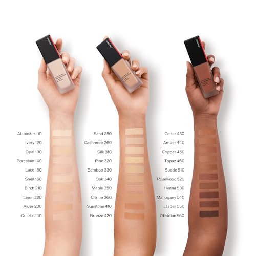 Shiseido Synchro Skin Self-Refreshing Foundation SPF 30, Silk 310 - Medium-to-Full Buildable Coverage - Natural Finish, 24-Hour Wear - Water Resistant & Non-Comedogenic - 30 mL