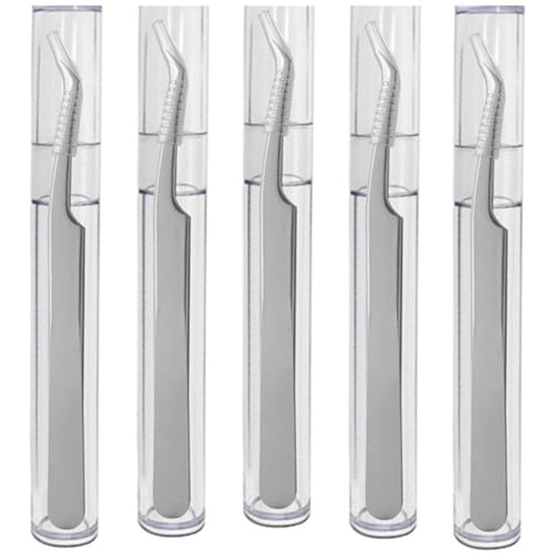 2 Packs Professional Tweezers Storage Case, Tweezers Organizer Eyelash Extension Tools Travel Small Box for Clip Manicure Tool