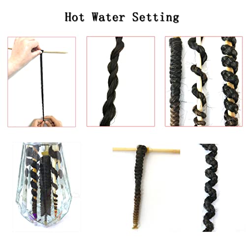 Pre Stretched Braiding Hair 26 Inch - 8 Packs Soft Synthetic Yaki Extensions for Braids & Hot Water Setting - Purple/1B