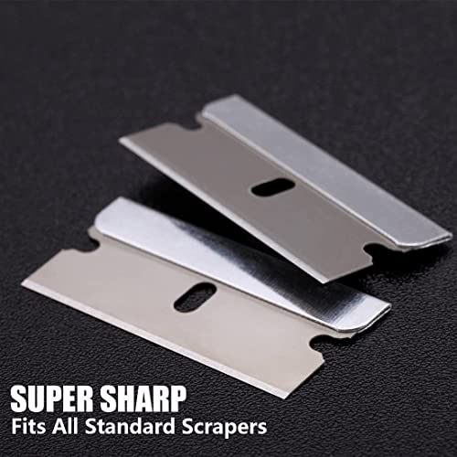 REXBETI 1400PCS Single Edge Razor Blades, Industrial Razor Blades for Scraper, Suitable for Removing Labels, Decals, Stickers and Old Paint