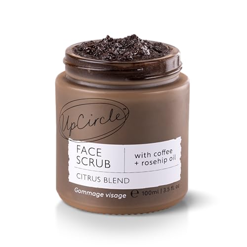 UpCircle Coffee Face Scrub - Citrus Blend for Dry & Normal Skin - 3.5oz Vegan Exfoliator
