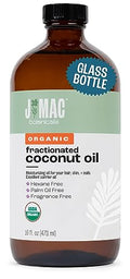Organic Fractionated Coconut Oil 16 Fl Oz Glass Bottle - Carrier & Moisturizer