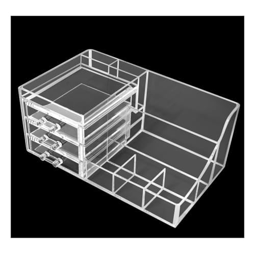Transparent Acrylic Cosmetic Makeup And Jewelry Storage Box -Storage Plastic Cases -Great For Bathroom