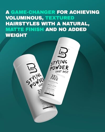 L3 Level 3 Light Hold Styling Powder - Natural Matte Hair Texture, 1 Ounce (Pack of 3)